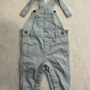 Old Navy Kids Striped Denim Overalls